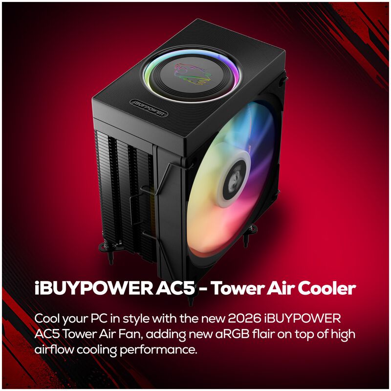 iBUYPOWER Element Gaming Desktop with AMD Ryzen 7 8700F, 4.1 GHz, 8-Core CPU, NVIDIA GeForce RTX 3050, 6GB VRAM GPU, 16 GB RAM, 1 TB SSD & Windows 11 Home - Black, , hires