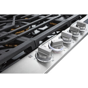 Signature Kitchen Suite 30 in. 5-Burner Smart Natural Gas Cooktop with Simmer Burner & Power Burner - Stainless Steel, , hires