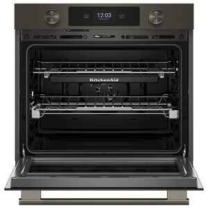 KitchenAid 30 in. 5.0 cu. ft. Smart Electric Single Wall Oven with True European Convection & Sensor Cooking - Black Ore, , hires