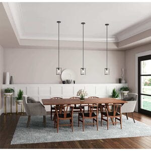 Hunter Astwood 6.25 in. Mini Pendant with Clear Glass - Matte Black, , hires