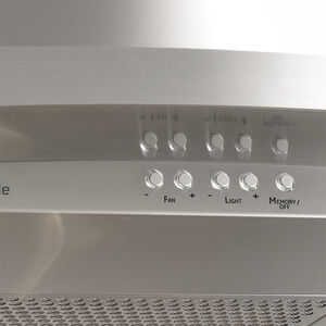 GE Profile 30 in. Chimney Style Range Hood with 4 Speed Settings & 2 Halogen Light - Stainless Steel, , hires