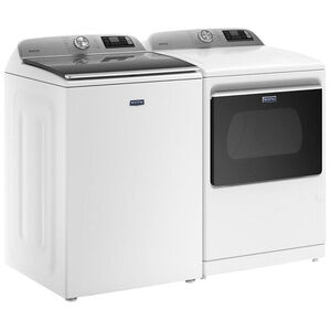 Maytag 27 in. 5.2 cu. ft. Smart Top Load Washer with Agitator & Extra Power Button - White, White, hires