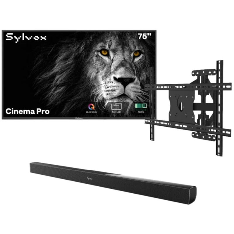 Sylvox - Cinema Pro 75" Class Full Sun 4K UHD QLED Smart Google Outdoor TV, , hires
