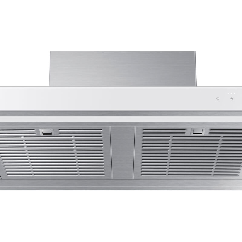 Samsung 30 in. Smart Convertible Chimney Style Range Hood with 630 CFM, 4 Fan Speeds & 1 LED Light - White, , hires