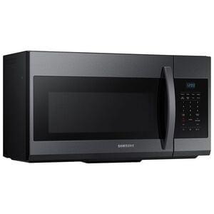 Samsung 30 in. 1.7 cu. ft. 1000W Over-the-Range Microwave with 300 CFM - Black Stainless, Black Stainless, hires