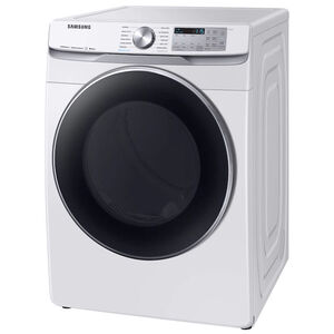 Samsung 27 in. 7.5 cu. ft. Smart Stackable Electric Dryer with Sanitize+, Steam Cycle & Sensor Dry - White, White, hires