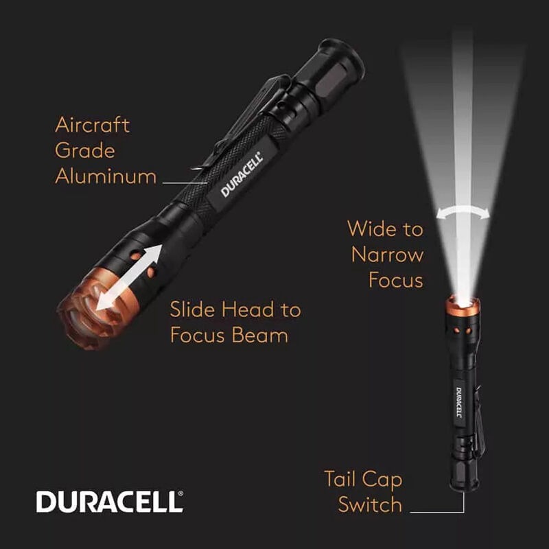Duracell 150 Series Lumen Aluminum Focusing LED Flashlight Richard   Son
