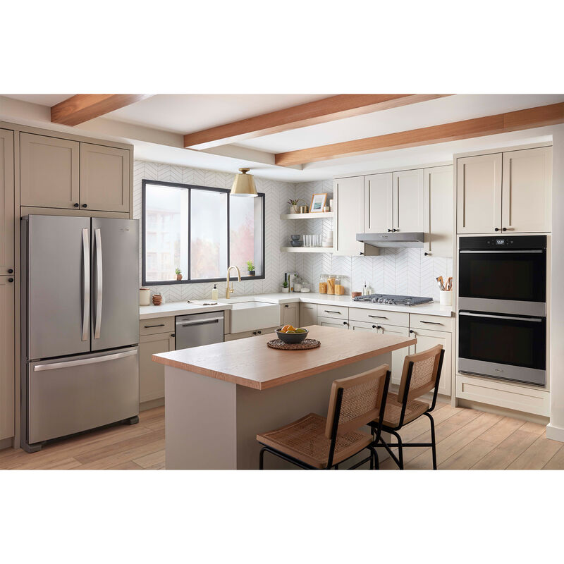 Whirlpool 30 in. 10 cu. ft. Smart Top Control Electric Double Wall Oven with Standard Convection - Fingerprint Resistant Stainless, , hires