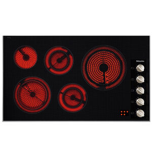 Miele 36 in. 5-Burner 240V Electric Cooktop with Knob Control - Black, , hires
