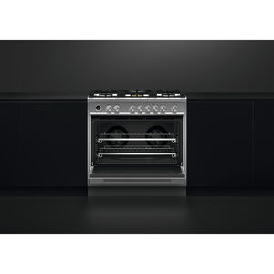 Fisher & Paykel Series 9 36 in. 4.9 cu. ft. True European Convection Dual Fuel Range with 5 Sealed Burners - Stainless Steel, , hires