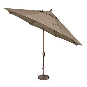 SimplyShade Catalina 11' Octagon Push Button Market Umbrella in Solefin Fabric - Taupe, Taupe, hires