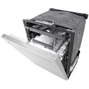 LG 24 in. Top Control Flush-Mount Smart Dishwasher with 46 dBa Sound level, 3rd-Rack, Dynamic Heat Dry with AutoVent Dry & Pocket Handle - PrintProof Stainless Steel, , hires