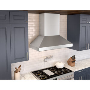 Zephyr Titan Series 36 in. Ducted Chimney Style Range Hood with 750 CFM, 6 Fan Speeds & 2 LED Lights - Stainless Steel, , hires