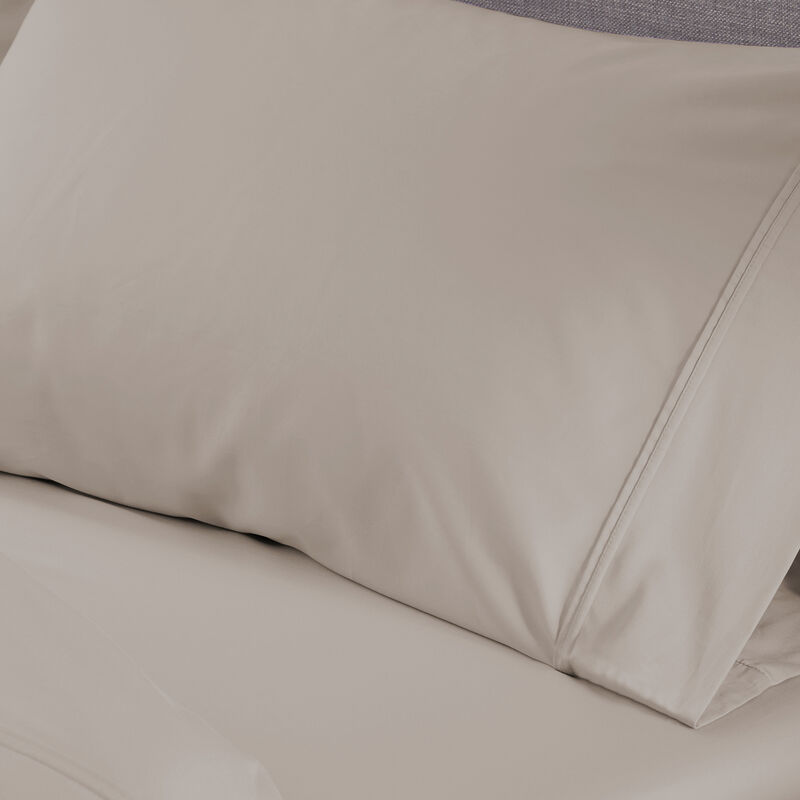 BEDGEAR Basic King Size Sheet Set (Ideal for Adj. Bases) - Medium Beige, Medium Beige, hires