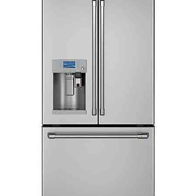 Cafe 36 in. 22.1 cu. ft. Smart Counter Depth French Door Refrigerator with External Ice & Water Dispenser - Stainless Steel | CYE22UP2MS1