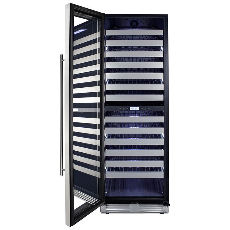 Summit 24 in. Wine Cooler with Wire Racks, Dual Temperature Zones & 163 Bottle Capacity - Stainless Steel, , hires