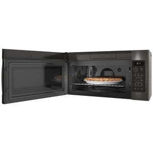 GE Profile 30 in. 1.7 cu. ft. Over-the-Range Microwave with 10 Power Levels, 300 CFM & Sensor Cooking Controls - Black Stainless, Black Stainless, hires