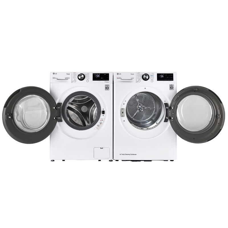 LG 24 in. 4.2 cu. ft. Ventless Electric Dryer with 14 Dryer Programs, Wrinkle Care & Sensor Dry - White, White, hires
