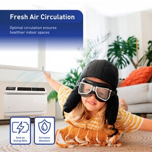 Friedrich WallMaster Series 12,000 BTU Heat/Cool Smart Through-the-Wall Air Conditioner with 3 Fan Speeds & Remote Control - White, , hires