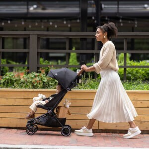 Evenflo Hummingbird Ultra-Lightweight Carbon Fiber Stroller - Crest Gray, , hires