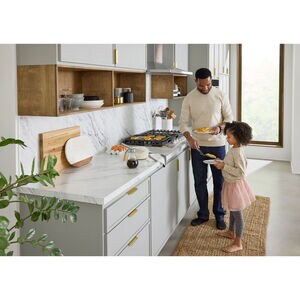 LG 36 in. 5-Burner Smart Natural Gas Cooktop with Griddle, Simmer Burner & Power Burner - Stainless Steel, , hires