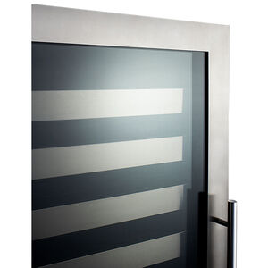 Summit 24 in. Wine Cooler with Wire Racks, Dual Temperature Zones & 163 Bottle Capacity - Stainless Steel, , hires