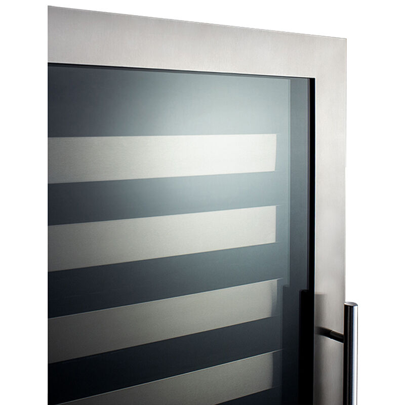 Summit 24 in. Wine Cooler with Wire Racks, Dual Temperature Zones & 163 Bottle Capacity - Stainless Steel, , hires