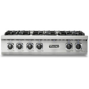 Viking 5 Series 36" Gas Cooktop with 4 Sealed Burners & Griddle - Stainless Steel, , hires