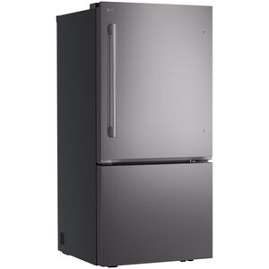 LG 33 in. 25.5 cu. ft. Smart Bottom Freezer Refrigerator with Ice Maker - Black Stainless Steel, , hires