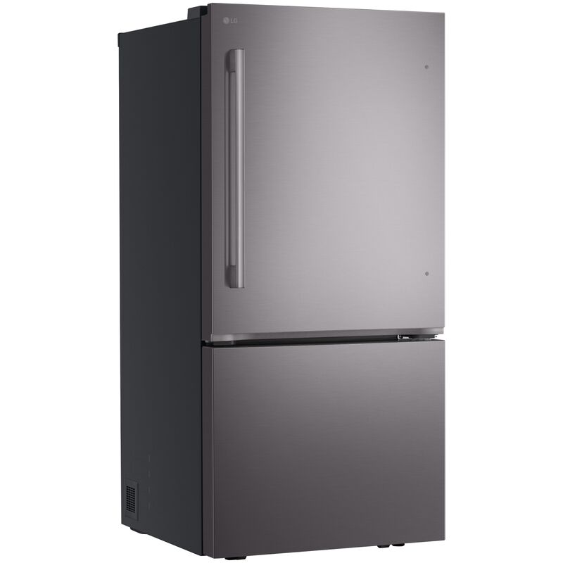 LG 33 in. 25.5 cu. ft. Smart Bottom Freezer Refrigerator with Ice Maker - Black Stainless Steel, , hires