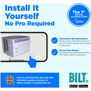 Midea 5,000 BTU 115V Window Air Conditioner with 2 Fan Speeds - White, , hires