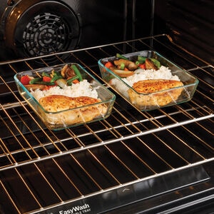 GE 30 in. 5.3 cu. ft. Smart Air Fry Standard Convection Slide-In Gas Range with 5 Sealed Burners & Griddle - White, , hires