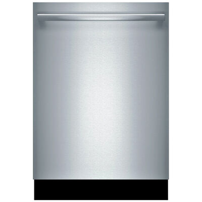 Bosch 800 Series 24 in. Smart Built-In Dishwasher with Top Control, 42 dBA Sound Level, 15 Place Settings, 7 Wash Cycles & Sanitize Cycle - Stainless Steel | SHX78B75UC