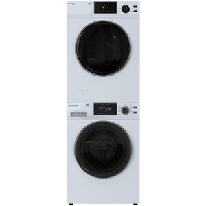 Equator Advanced 24 in. 2.47 cu. ft. Electric Front Load Laundry Center with Sensor Dry, Pet & Sanitize Cycle - White, , hires