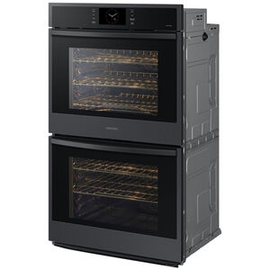 Samsung 30 in. 10.2 cu. ft. Electric Smart Double Wall Oven with Dual Convection & Steam Clean - Matte Black, , hires