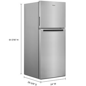 Whirlpool 24 in. 11.6 cu. ft. Counter Depth Top Freezer Refrigerator - Stainless Steel, Stainless Steel, hires