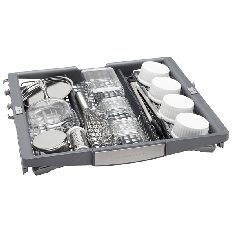 Bosch 800 Series 24 in. Top Control Smart Dishwasher with 42 dBa Sound Level, 3rd-Rack, CrystalDry & Pocket - Stainless Steel, Stainless Steel, hires