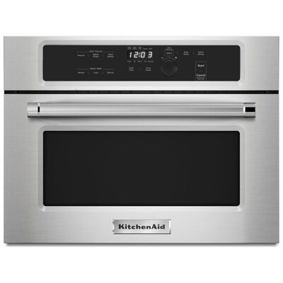KitchenAid 24 in. 1.4 cu.ft Built-In Microwave with 10 Power Levels & Sensor Cooking Controls - Stainless Steel | KMBS104ESS