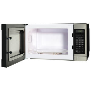 GE Spacemaker 17 in. 0.7 cu. ft. 700W Countertop Microwave - Stainless Steel, Stainless Steel, hires