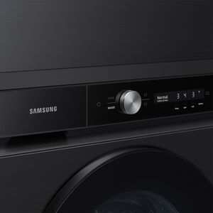 Samsung Bespoke 27 in. 7.6 cu ft. Smart Stackable Gas Dryer with Super Speed Dry, AI Smart Dial, Sensor Dry, Sanitize & Steam Cycle - Brushed Black, Brushed Black, hires