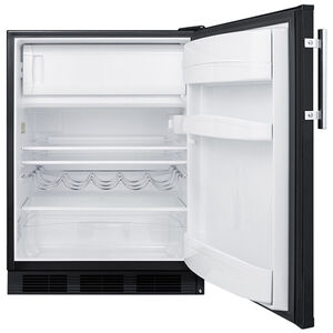 Summit 24" 5.1 Cu. Ft. Upright Compact Freezer with Adjustable Shelves - Black, , hires
