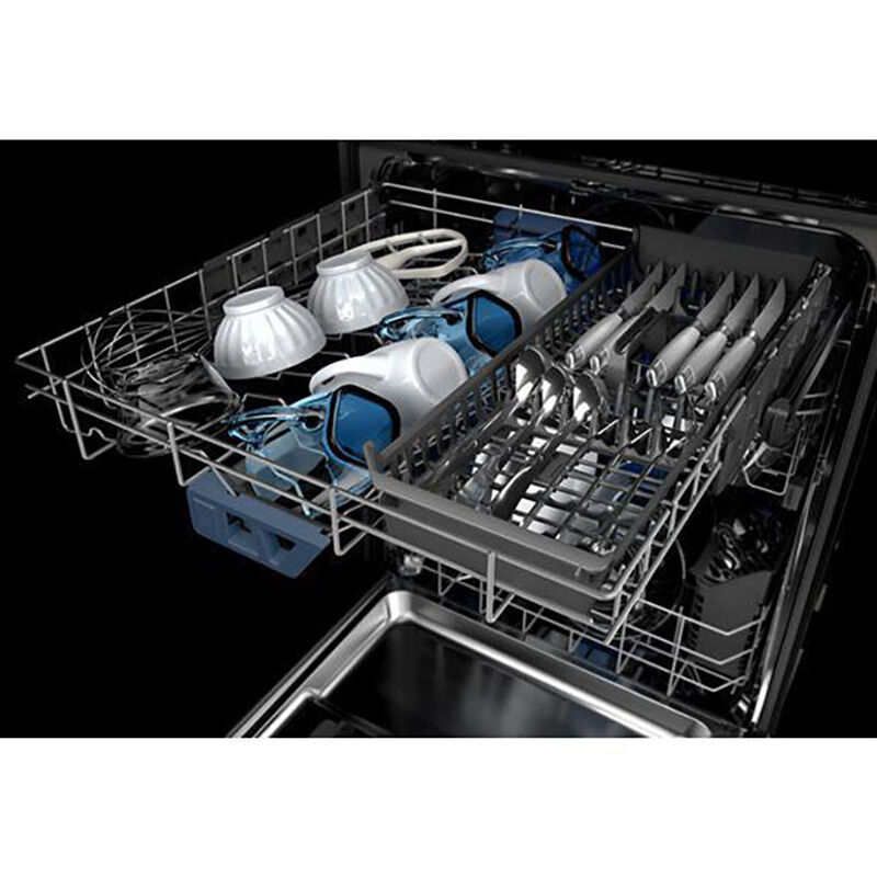 Maytag 24 in. Built-In Dishwasher with Top Control, 47 dBA Sound Level, 15 Place Settings, 5 Wash Cycles & Sanitize Cycle - Black, Black, hires