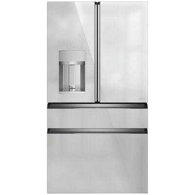 Cafe 36 in. 22.3 cu. ft. Smart Counter Depth 4-Door French Door Refrigerator with External Filtered Ice & Water Dispenser - Platinum Glass | CXE22DM5PS5