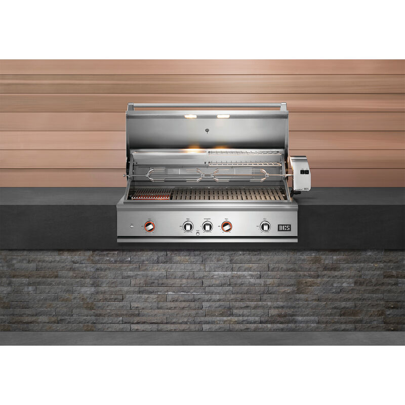 DCS Series 9 48 in. 3-Burner Built-In Liquid Propane Gas Grill with Rotisserie, Sear Burner & Smoke Box - Stainless Steel, , hires