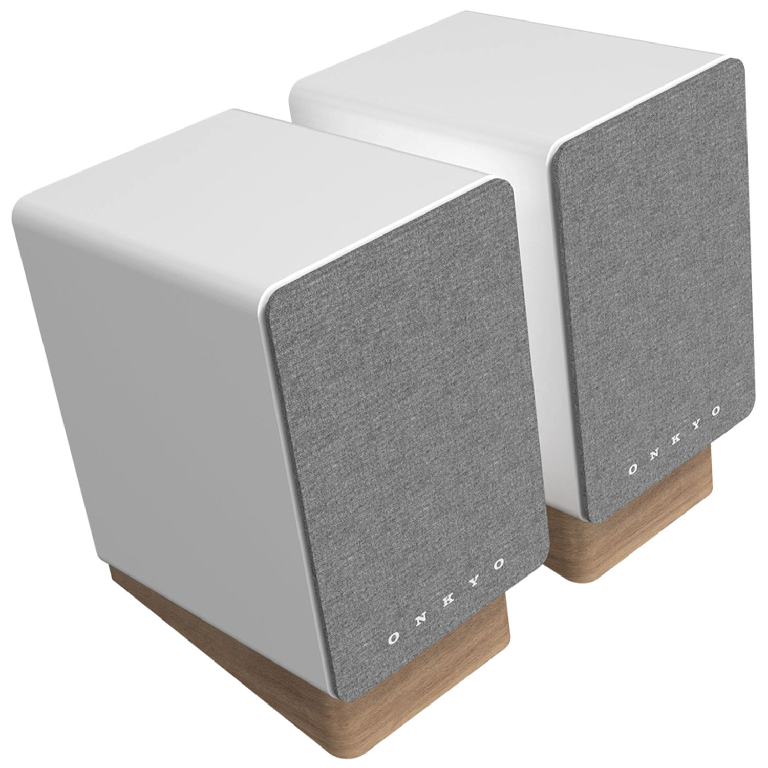 Onkyo 2-Way Compact Powered Bookshelf Speakers (Pair) - White