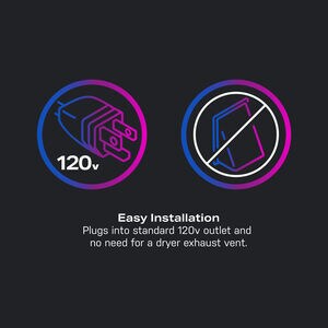 GE Profile 28 in. 4.8 cu. ft. UltraFast Smart Electric Front Load Ventless All-in-One Combo with Heat Pump, Sensor Dry, Sanitize & Steam Cycle - Carbon Graphite, , hires