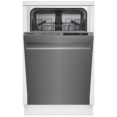 Blomberg 18 in. Built-In Dishwasher with Top Control, 48 dBA Sound Level, 8 Place Settings, 5 Wash Cycles & Sanitize Cycle - Stainless Steel | DWS51502SS
