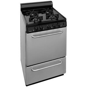 Premier 24 in. 3 cu. ft. Gas Range with 4 Sealed Burners - Stainless Steel, , hires