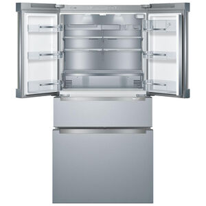 Bosch 800 Series 36 in. 20.5 cu. ft. Smart Counter Depth 4-Door French Door Refrigerator with Internal Water Dispenser - Stainless Steel, , hires