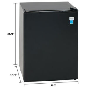 Avanti 19 in. 2.4 cu. ft. Mini Fridge with Freezer Compartment - Black, , hires